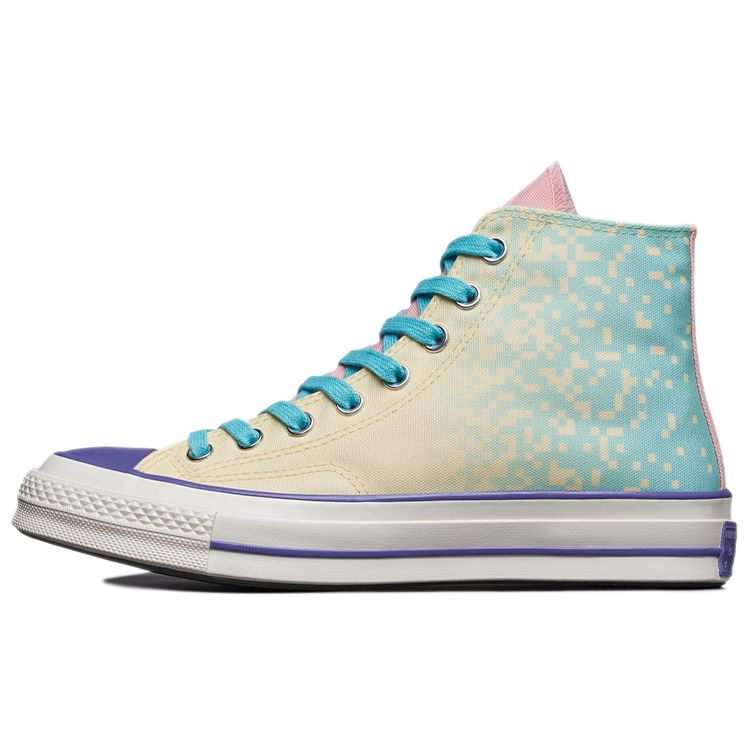 

Converse 1970-е Chuck Taylor All Star Ретро Классические Высокие Кеды из Канваса Унисекс Светло-желтый Синий 171935C 36