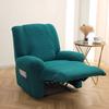 Elastic Armchair Cover 1 Seater Polar Fleece Recliner Sofa Cover Non-Slip Relax Accent Reclining Sofa Cover Living Room