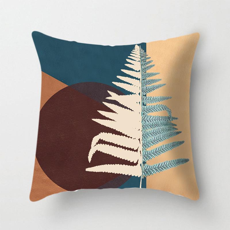 Modern Simple Fashion Geometric Animal Pattern Print Pillow Cover European Style High-end Home Sofa Cushion Cover