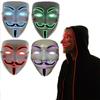 Led Light El Up Mask V For Vendetta Anonymous Guy Fawkes Costume Cosplay Props