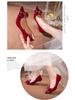 2025 Red Bridal High Heels: Autumn/Winter Women's Wedding Shoes, Chinese Style, Comfortable Xiu He Dress Shoes