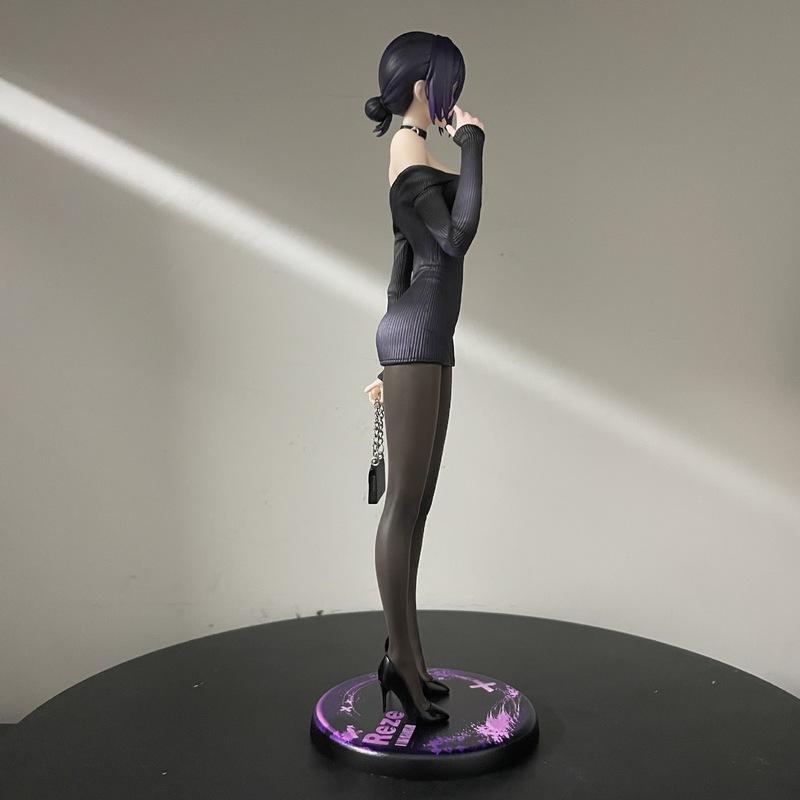 28cm Anime Reze Action Figure HK Reze Girl Figurine Manga Figuras PVC Collectible GK Statue Model 1/6 Doll Gift for Fans