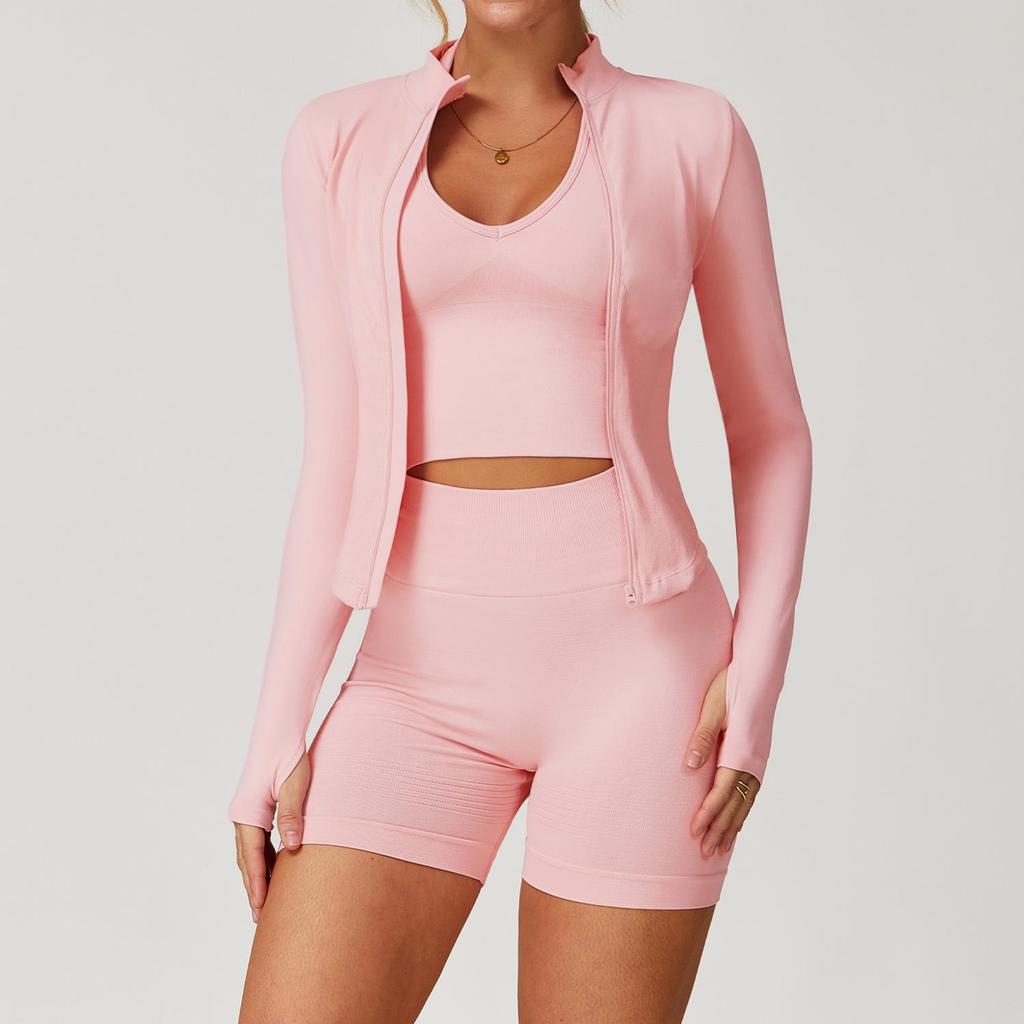 Damen Racerback Geripptes Yoga-Set: Nahtlose Taillenformende & Hüfthebende Fitnessbekleidung