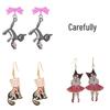 Heart Cat Stud Earrings: European & American Fashion, Cute High-End Jewelry for Women