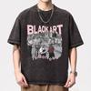 New Fashion Trend Ins Simple Printed Top Short-Sleeved T-Shirt Men'S Summer Loose Five-Minute Sleeve