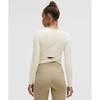 Lululemon All It Takes Back Twist Ribbed Long Sleeve Shirt Light Ivory