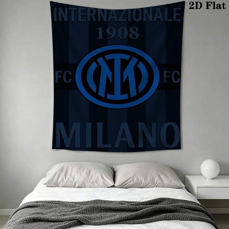 Inter Milan Fc Logo Wallpaper Threepiece Set 1 Duvet Cover 2 Pillowcase Without Core Bedding Set Christmas Birthday Gift Soft And Comfortable