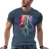 Melting Skull Dripping Colorful Skull Graphic Tee Tshirt Casual Loose Short Sleeve Tee For Unisex