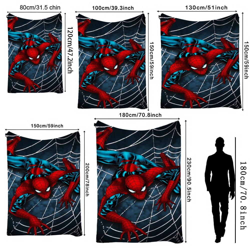 Spider Man Action Pose Blanket Blanket Soft And Comfortable Bedroom Digital Printing Machine Washable