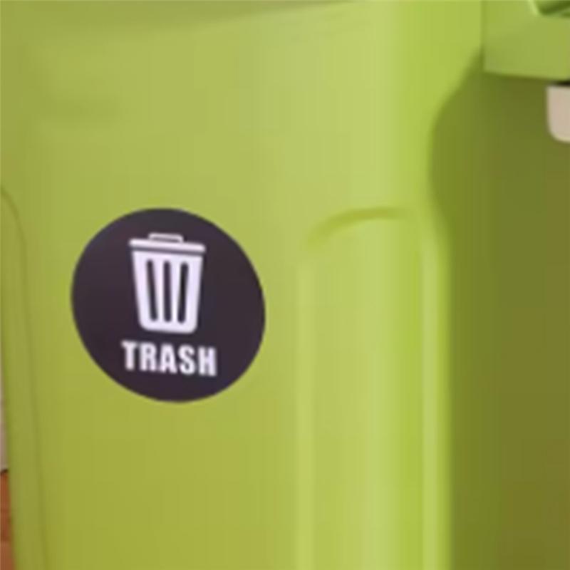 

AB34-20Pcs 5 Inch Special Trash Can Sticker Logo Waterproof Sticker