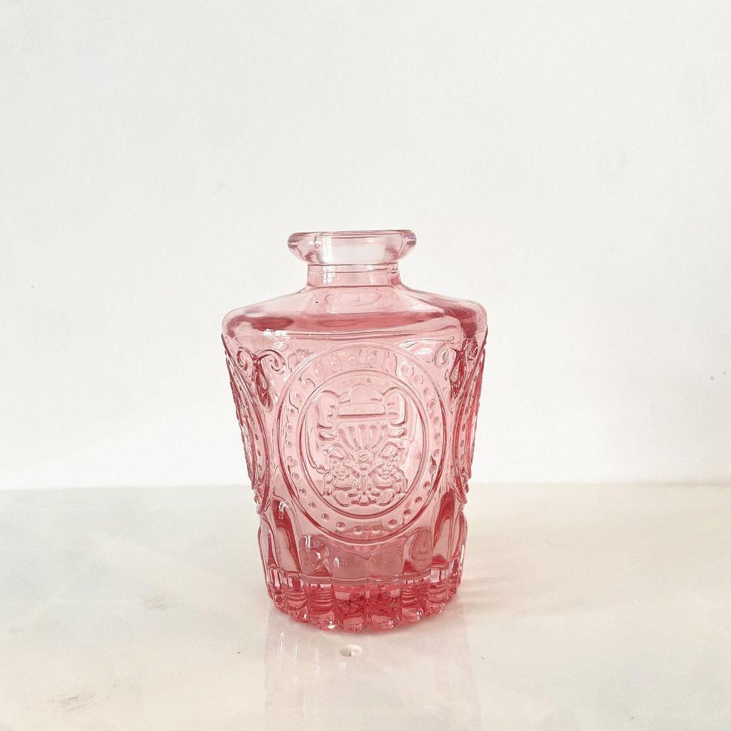 Small French Retro Glass Vase for Flowers and Hydroponics