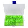 900PCS Oval Green Plastic Luminous Fishing Beads Glowing Sink Beads For Treble-Hook Fishing Rigs Fishing Lures Tackle