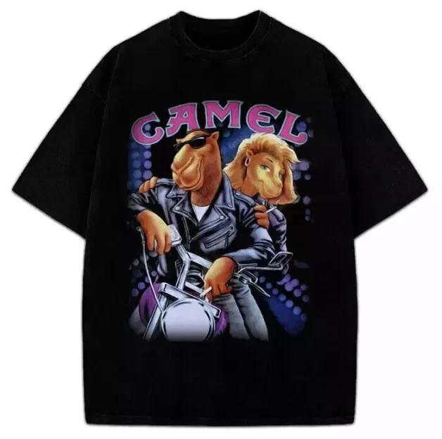Joe Camel T-Shirt Joe Camel Motorcycle Vintage AD Custom Graphic Tee