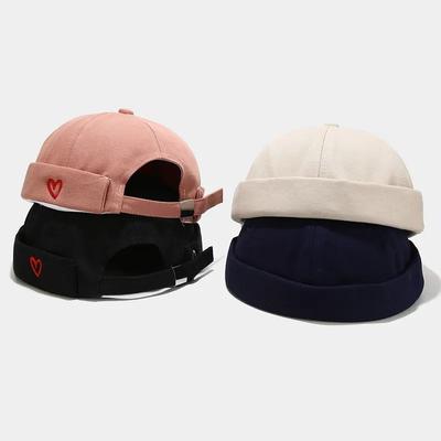 Spring and Summer Cotton Cartoon Docker Cap Brimless Hat Skullies Beanie Hats Landlord Sailor Cap Men and Women 11