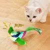 Flapping Wings Birds Cat Toy Interactive Flying Sparrow with Lifelike Chirping Sound Touch Activated Plush Birds Kitten Toy for Indoor Cats