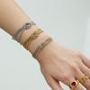 4 Twisted Chain Knotted Bracelet In Stainless Steel 18K Gold Plated Bracelets Handmade Love Knot Bracelet Bangle for Women