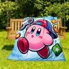 1pc Gaming Kirby All-Season Comfort, Outdoor Flannel Blanket - Soft, Warm & Cozy for Naps, Camping & Travel 060