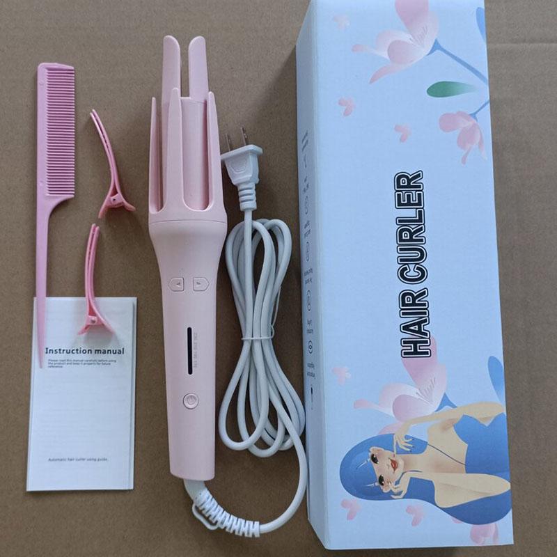 

New Anion Automatic Hair Curler Fluffy Chicken Rolls Hair Curler Dormitory Portable Mini Electric Curler Long Lasting Curly Hair US Plug розовый