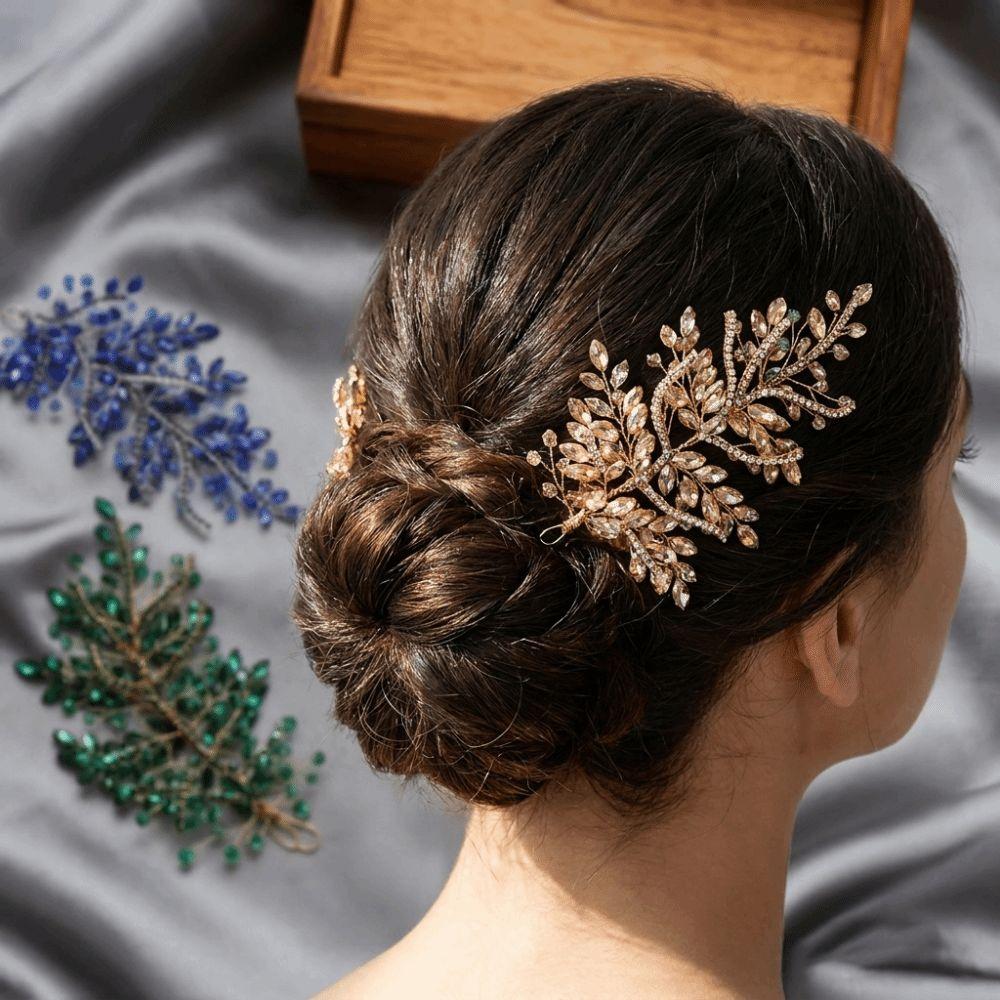 Zinc Zinc Alloy Base Side Headdress Sparkling Wedding Tiaras Fashion Formal Hair Accessories Women