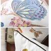 Butterfly Cushion Cover 45x45cm Floral Country Style Pillow Cover Cotton Embroidery Suqare Home decoration for Living Room