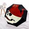 1pc Cat Skull Automatic Umbrella - 8-Rib Portable Folding Black Iron Frame for Outdoor, Beach, Travel, Beach Umbrella,039