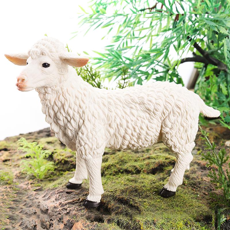 Oenux Zoo World Farm Animal Horse Cow Pig Sheep Goat Donkey Model Action Figures Lion Tiger PVC Educational Cute Kids Toy Gift