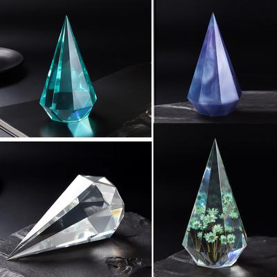 Diamant Kegelform Kerze Epoxidharz Form Heimdekorationen Silikonform DIY Handwerk Schmuck Ornamente Gussform