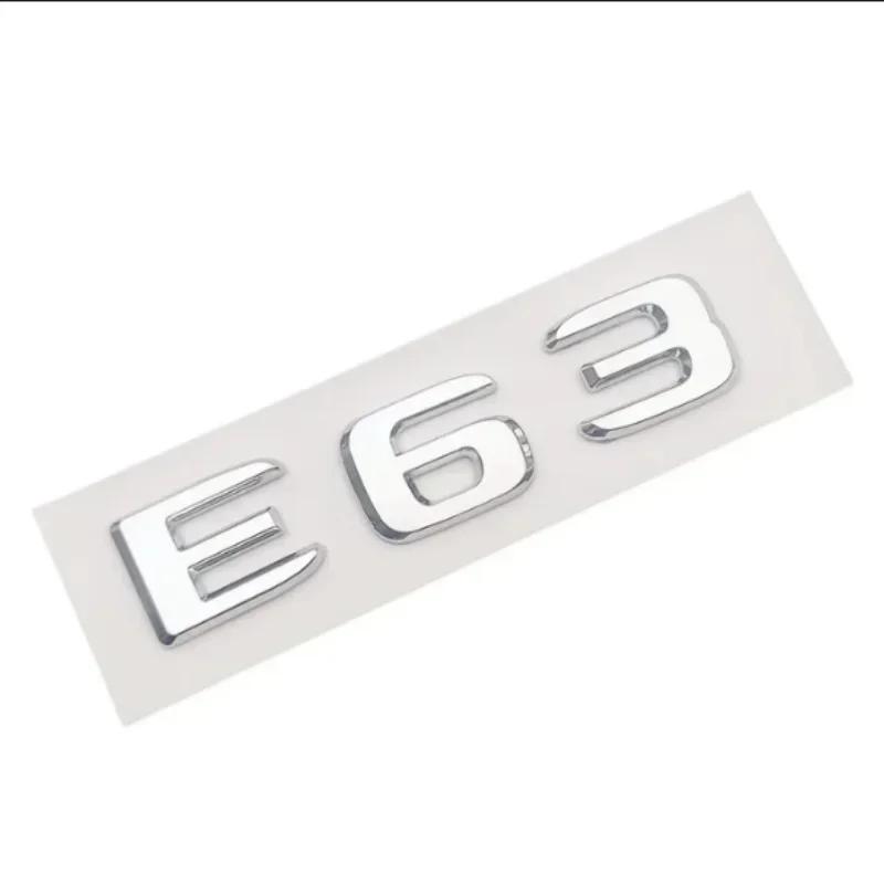 3D ABS Chrome Black E63 S Logo E63S Emblem Letters Sticker Car Trunk Badge For Mercedes Benz E63S AMG W212 W213 Accessories