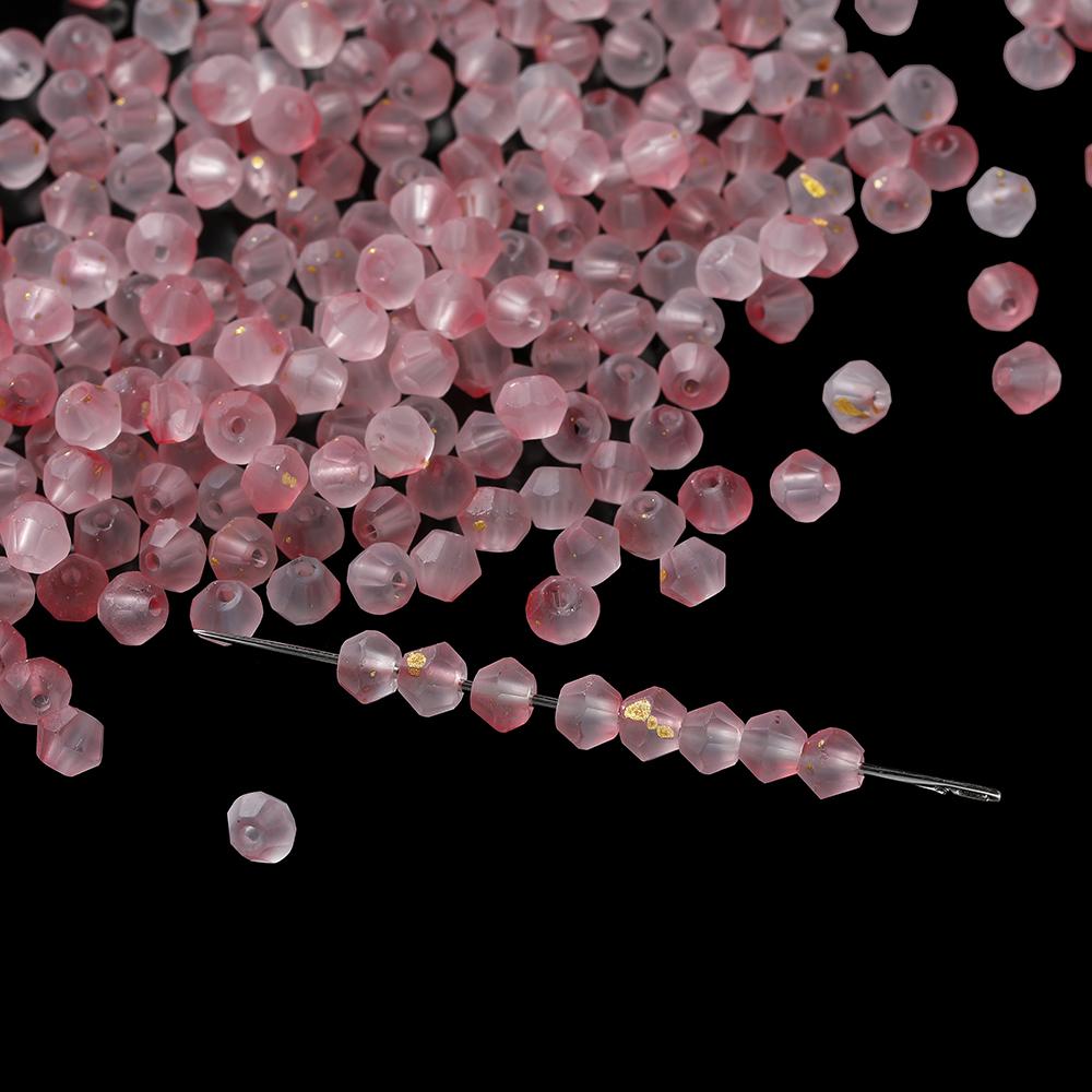

100Pcs/lot Glass Geometry Beads 4mm Makaron Color Sparkling Beads Fashion DIY Jewelry Necklace Earrings Making Accessories вина червоного кольору