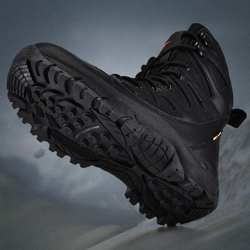 New Waterproof Men's Boots Outdoor Non-slip Men Hiking Boots High Top Winter Men's Motorcycle Boots Rubber Men Work Desert Boots
