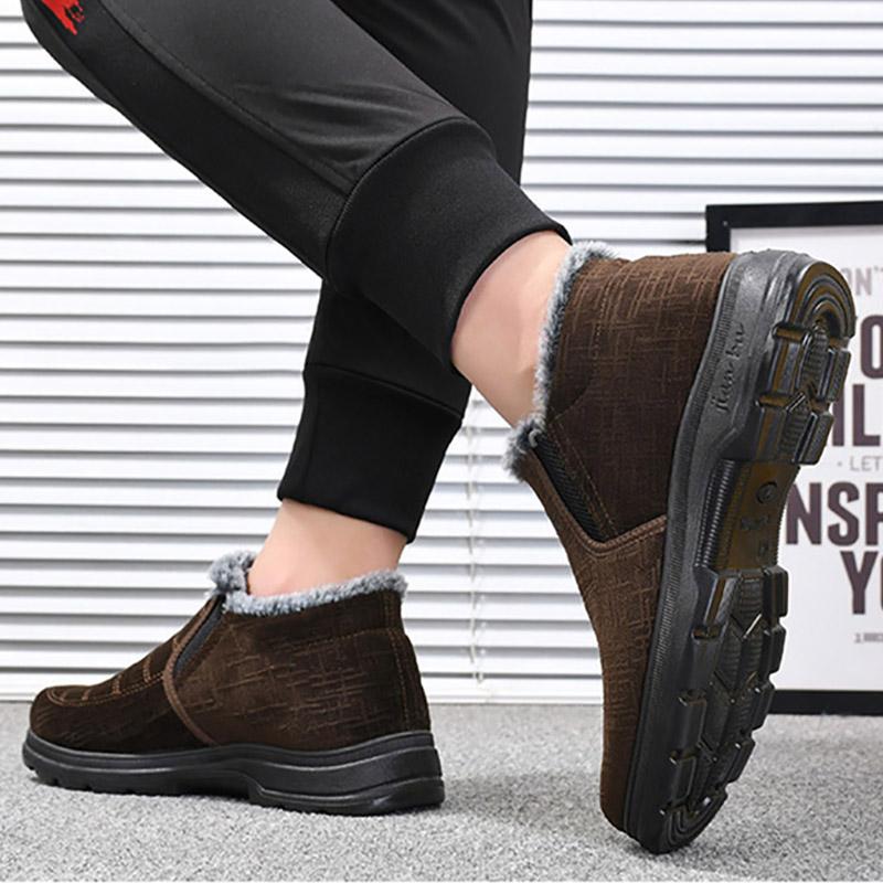 Neue Winter Herrenstiefel mit Fell Herren Schneestiefel Paar Warmhalten Winterschuhe Bequeme Botas Hombre Outdoor Herren Sneaker