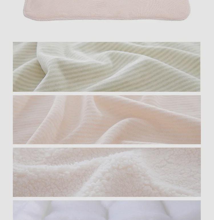 Newborn Baby Thickened Cotton Blanket with Velvet for Autumn & Winter