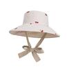Lace Summer Sun Hat Ribbon Embroidered Cherry Bucket Hat Fashion Sunscreen Visor Cap  Travel