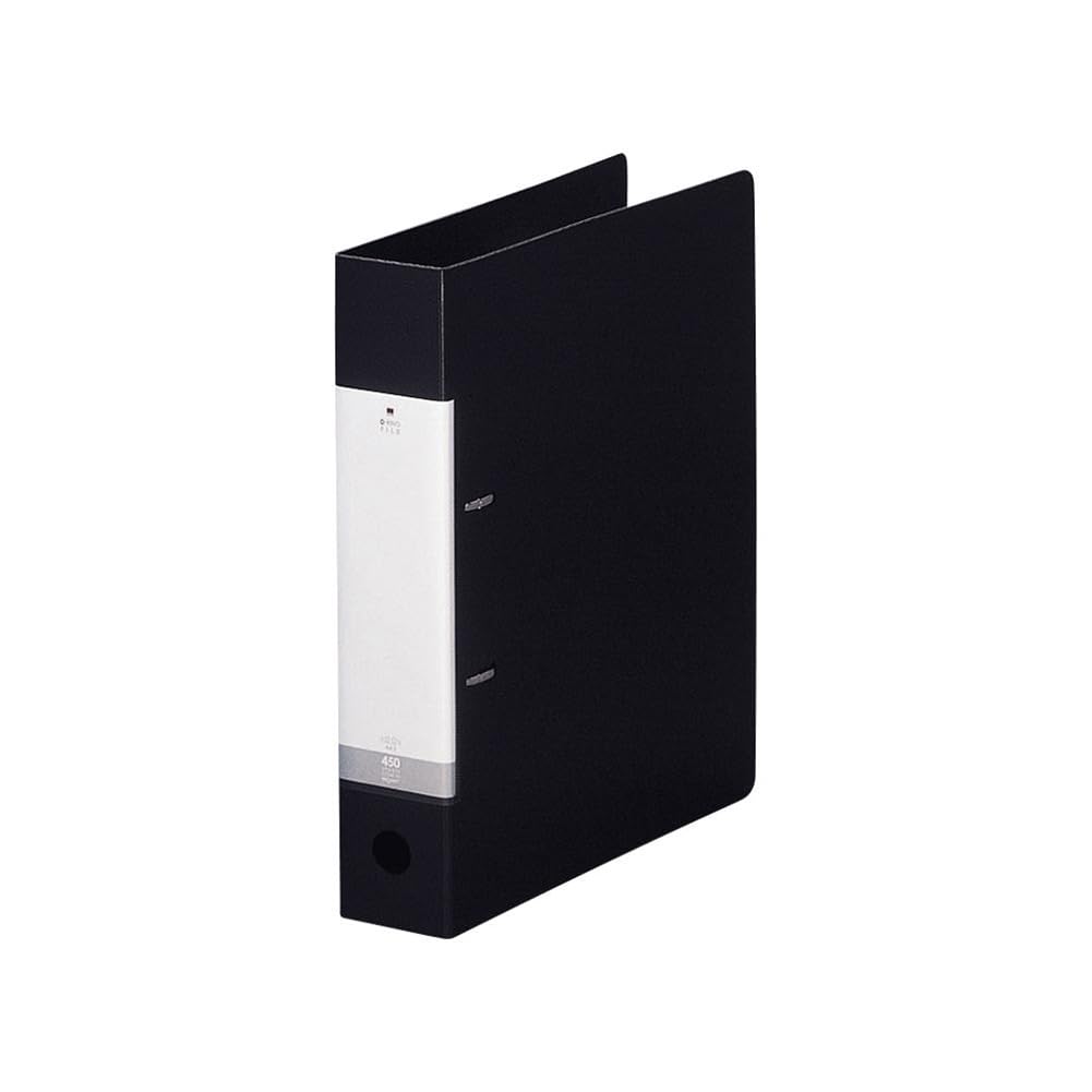 LIHIT LAB Request D-Type Ring File, A4, Black, 10 Count, G2240-24_10