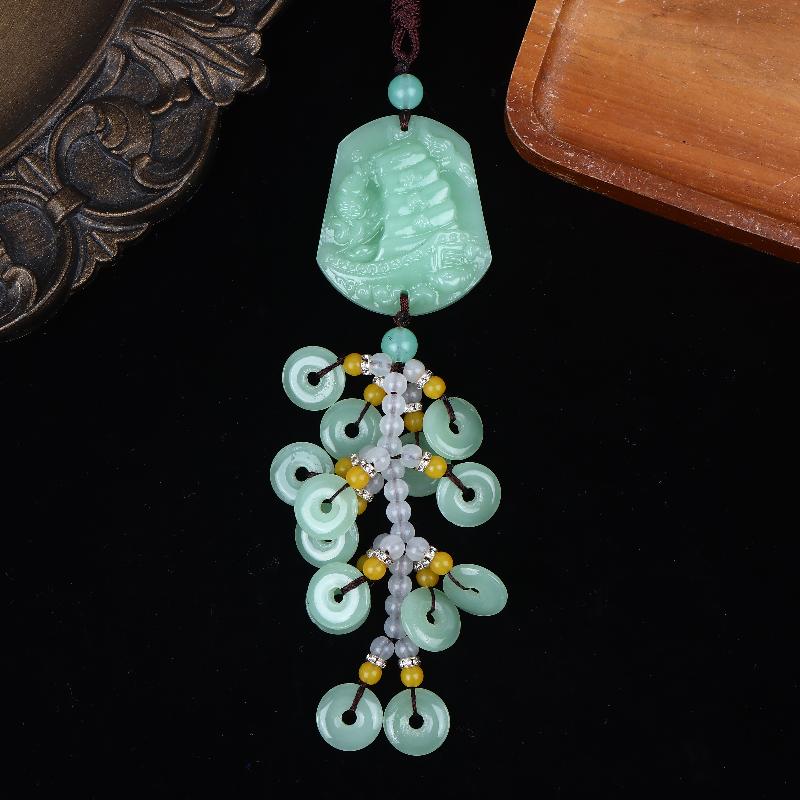 1Pc Chinese Luck Car Accessory Rearview Mirror Pendant Suitable For For Asian Culture Decor & Driving Amulet