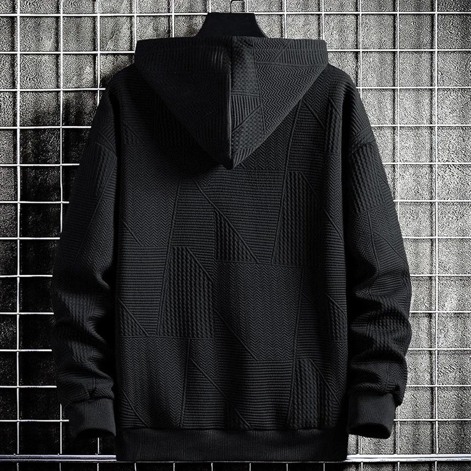 Men's Hooded Shirts Y2k Streetwear Spring Autumn Black Windproof Oversized Hoodies Male Plus Size 7XL Sports Men Sweatshirt