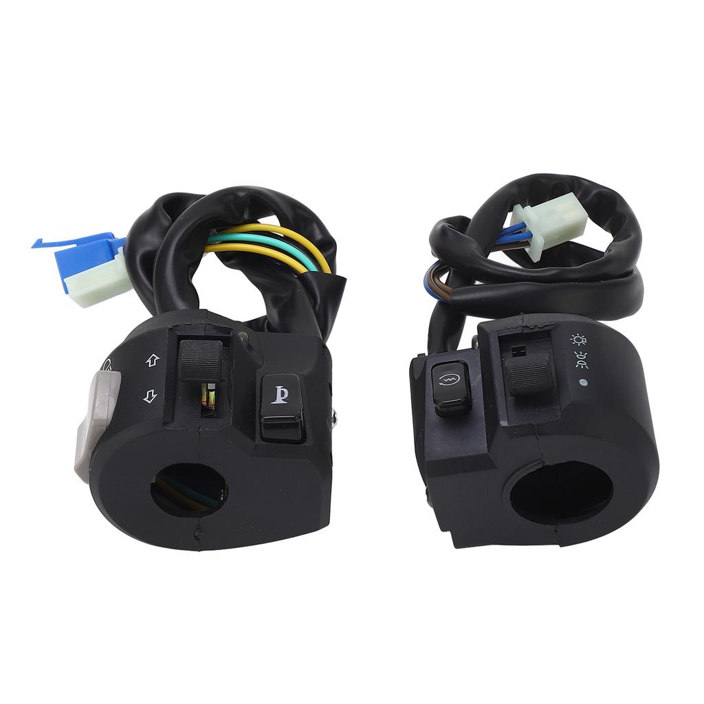 2Pcs Motorcycle Handlebar Switch 7 8in 22mm Left Right Turn Signal Horn Headlight Control Switch for 125 YBR125