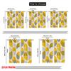 2pcs,2D Plane Printing Curtain Fabric Geometric Yellow Circles Versatile Fabric (without Rod) Decorations Inside Use for Living