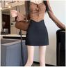 2024 Women's Black High-Waist Bodycon A-Line Short Skirt - Spring/Summer Collection