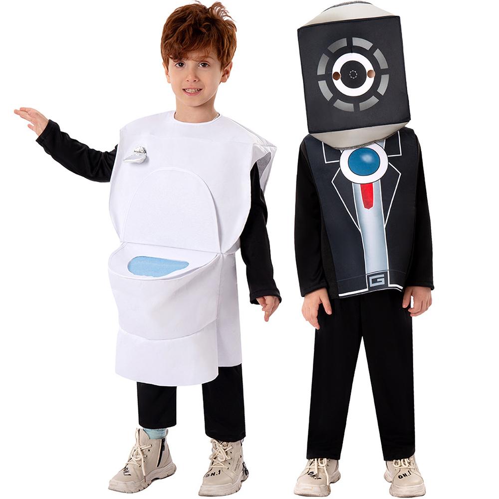 Kind TV Spreker Man Cosplay Kostuum Jumpsuit Halloween Verkleed Titan Skibidi Toilet Kostuum voor Kinderen