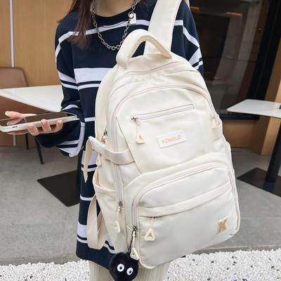 Fashion Teenager Waterproof Bookbag for High School Girls Boys School Bag Nylon Black Backpack Women Laptop Mochila