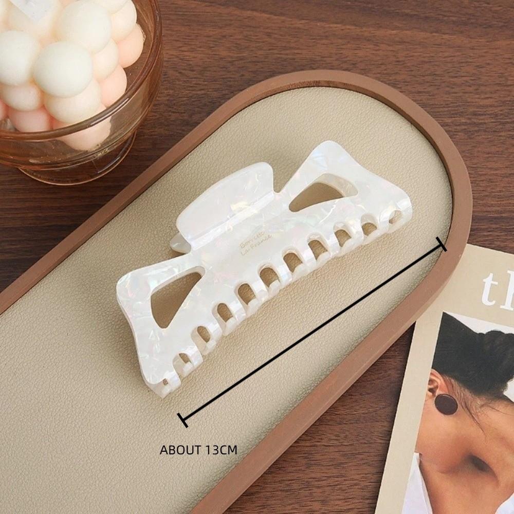 Elegant Bow Hair Clip Retro Imitation Acetate Shark Clip French Style Bun Hair Clip For Women