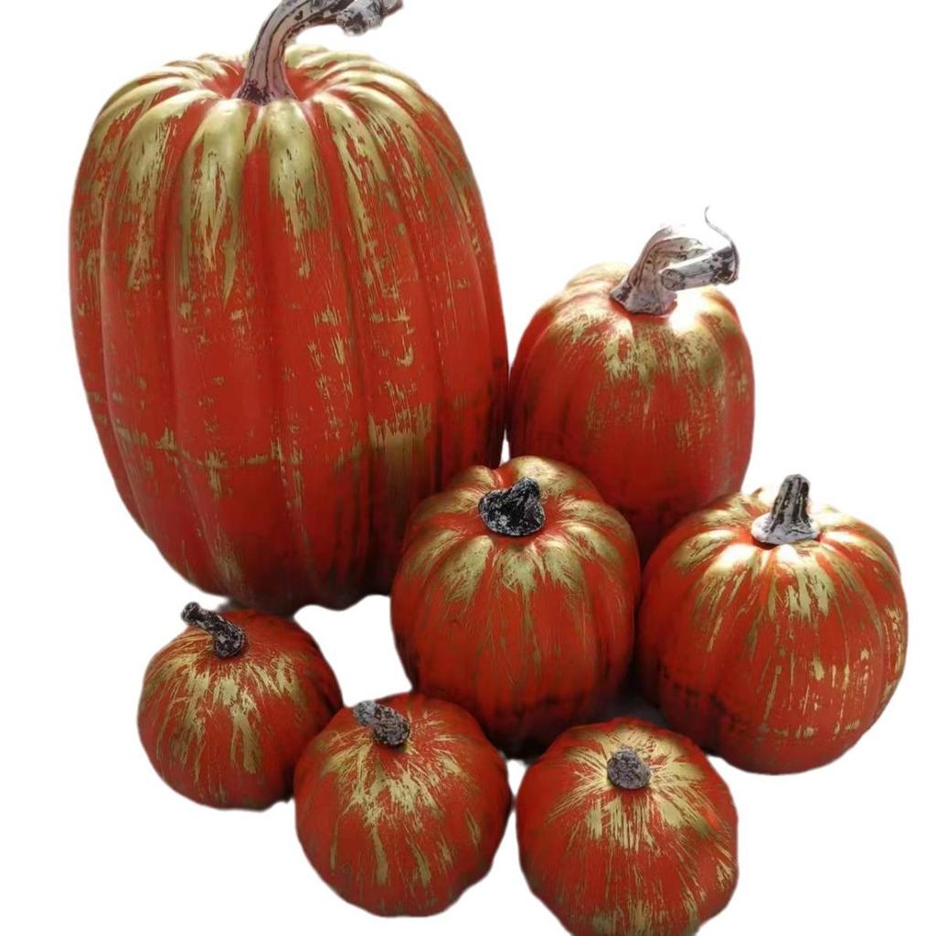 White and Yellow Pumpkin Model for Halloween and Christmas Decoration Wreaths