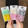4/6/10Pcs Soft Cotton Bow Hairpin Girl Sweet Design Hairpin Color Block Delicate Hairgripe Barrettes Kawaii Child Accessories