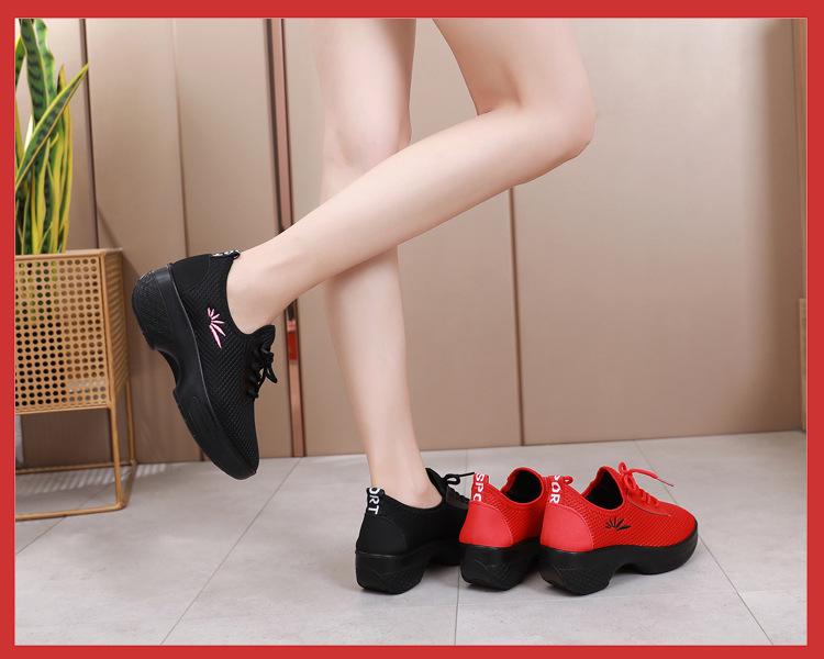 Ju Hutong bársony pamut fitnesz- és tánccipő - légáteresztő, puha talpú, középsarkú minden évszakhoz.