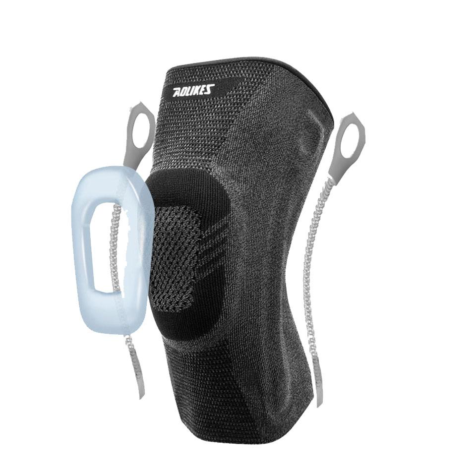 Aolikes Professional Knee Brace For Pain Relief Compression Knee Sleeve With Silicone Spring Basketball Volleyball Knee Pads