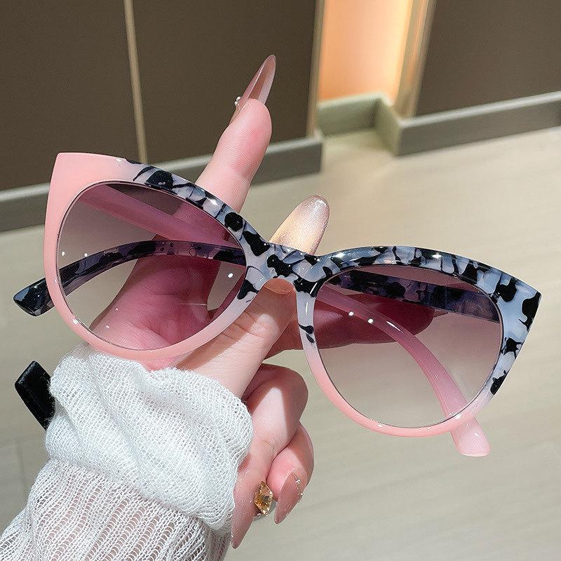 Retro Fashion Cat Eye Presbyopia Glasses Fashion Gradient Reading Glasses UV Resistant Sunglasses 0 To+4.0