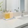Flexible Bathroom Vanity Tray Silicone Sink Storage Plate Sleek Soap Dispenser Tray  Jewelry