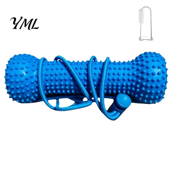 Bite-resistant Dog Toy Chew Toys for Aggressive Chewers, 2-in-1 Teeth Cleaning Dental Care with Boredom Relief Rope, Bone Shaped TPR Interactive Tough