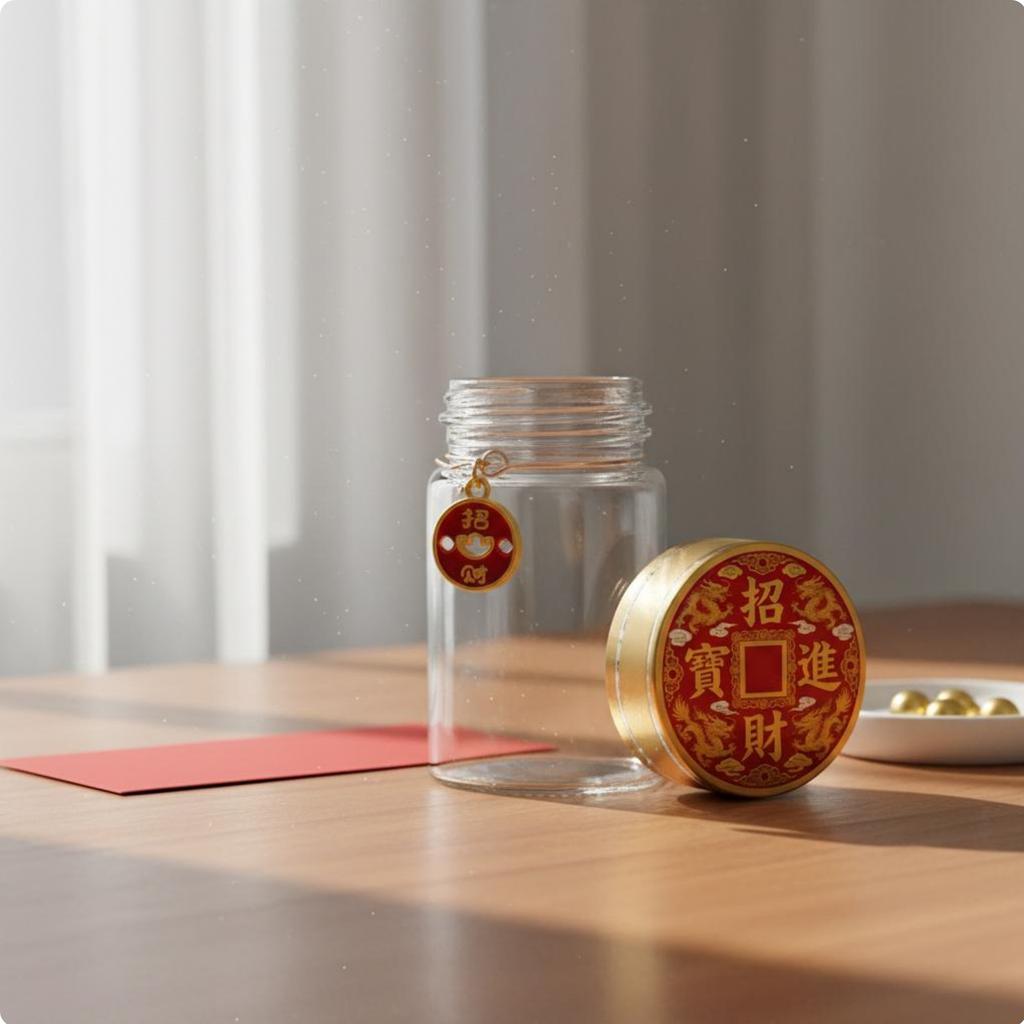 Gold Bean Savings Bottle Creative Home Decor Sealed Decorative Glass Bottle Mini Glass Storage Jar Distinctive Gift Notion